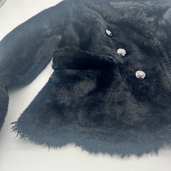 Joseph Ribkoff Black Fuzzy Blazer - Picture 4 of 6